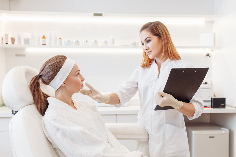 Representative image of a clinician speaking with a patient during a consultation